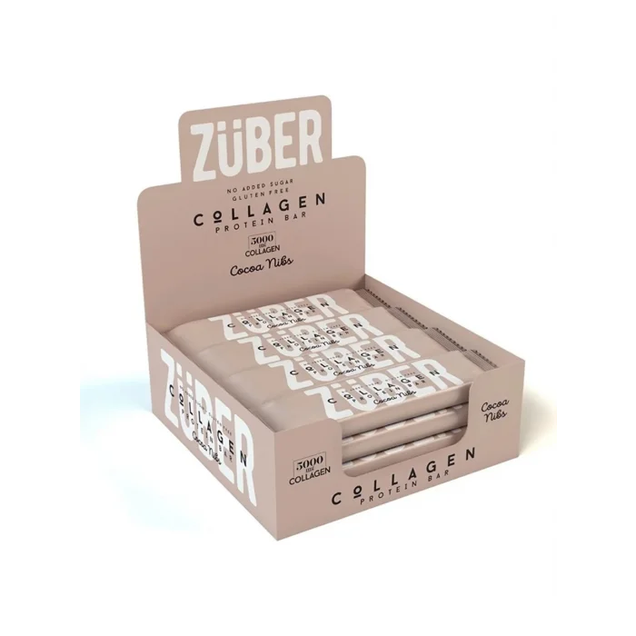 Züber Kakao Çekirdekli Kolajen Protein Bar 35 G - 12 Adet