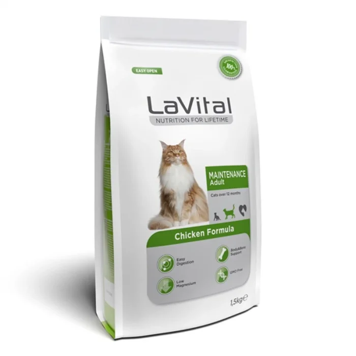 Lavital Tavuklu Maintenance Yetişkin Kedi Maması 1,5 Kg | Sağlıklı ve Dengeli Beslenme