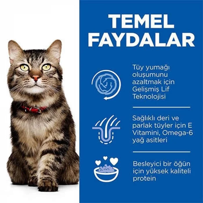 Hills Hairball Perfect Coat Tavuklu Kedi Maması 1,5 Kg