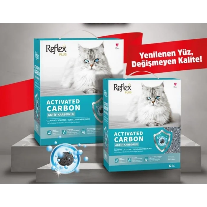 Reflex Activated Carbon Koku Kontrolü Gri Kedi Kumu 10 Lt