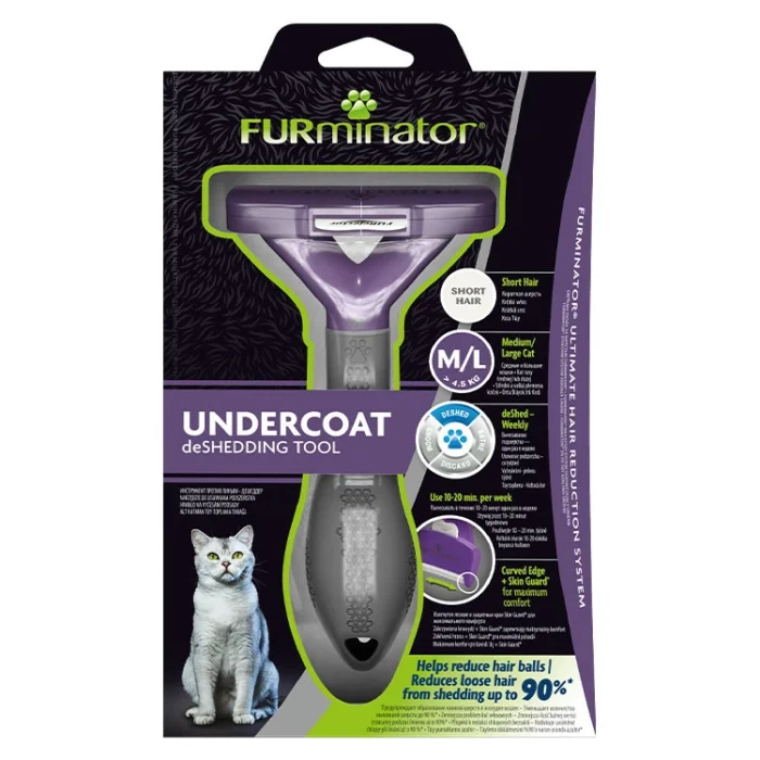 Furminator Kedi Tarağı Kısa Tüylü Kediler İçin L Boy