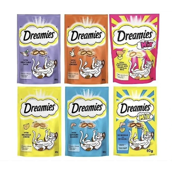 Dreamies Kedi Ödül Maması 60 gr 6lı Karışık