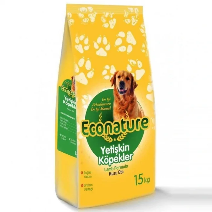 Econature Kuzu Etli Yetişkin Köpek Maması 15 KG