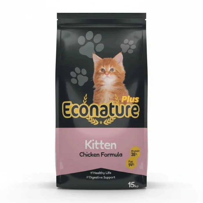 Econature Plus Kitten Tavuk Etli Yavru Kedi Maması 15 KG