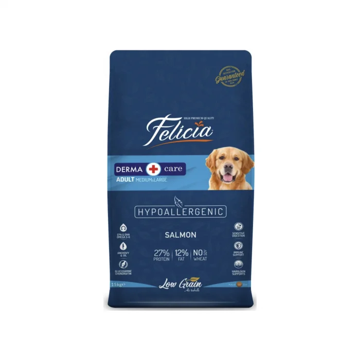 Felicia Düşük Tahıllı Hypoallergenic Somonlu Yetişkin Köpek Maması 15 kg