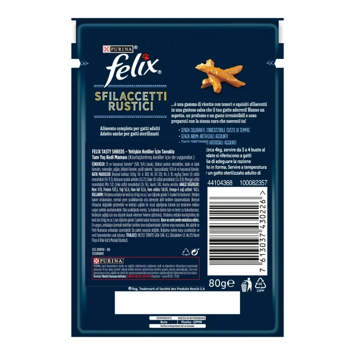 Felix Lezzetli Et Dilimleri Tavuklu Kedi Yaş Maması 80 gr x 26 Adet