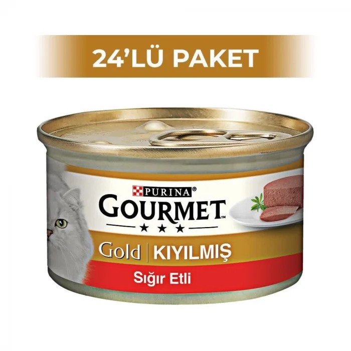 Gourmet Gold Kıyılmış Sığır Etli Kedi Konservesi 85gr x 24 Adet