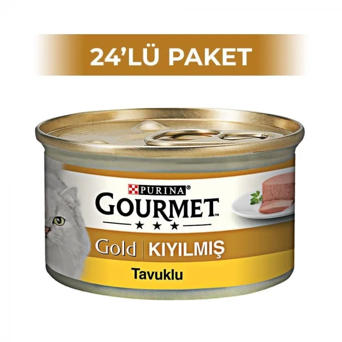 Gourmet Gold Kıyılmış Tavuklu Yetişkin Kedi Konservesi 85gr x 24 Adet