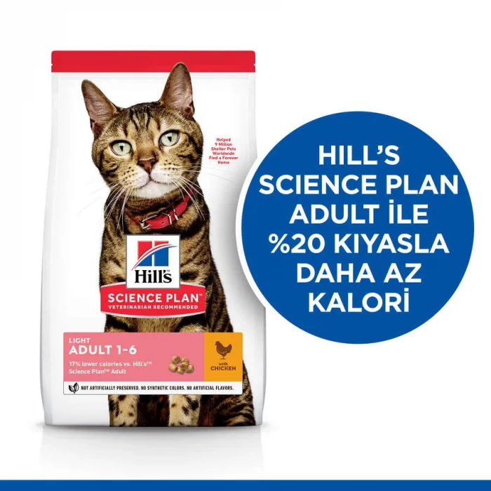 Hills Light Tavuklu 1.5 Kg Yetişkin Kuru Kedi Maması