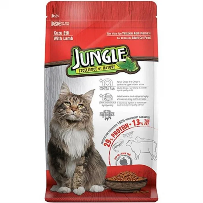 Jungle Kuzulu Yetişkin Kedi Maması 1,5kg