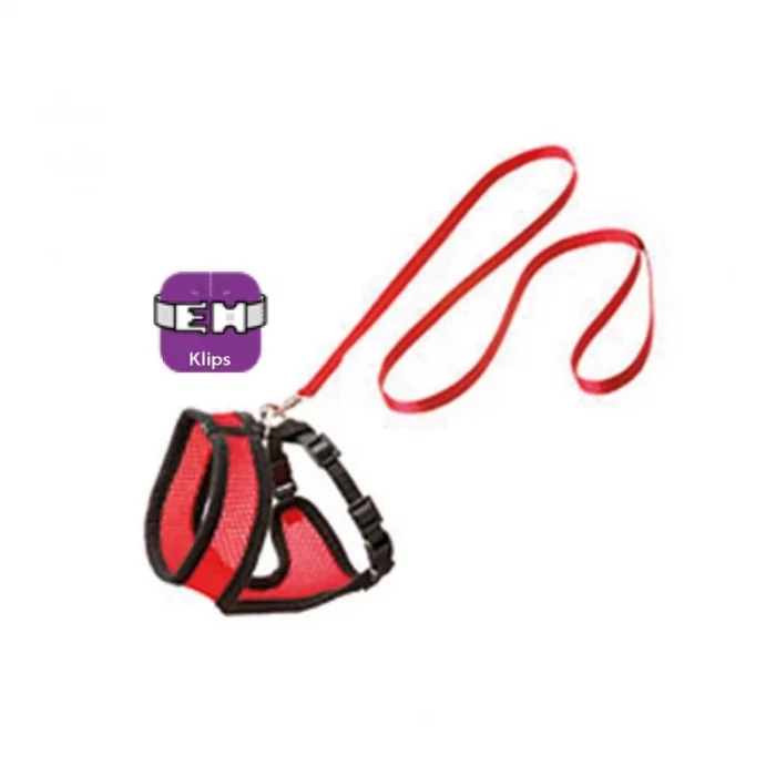 Karlie Kedi Göğüs Tasma 38cm Kırmızı-siyah