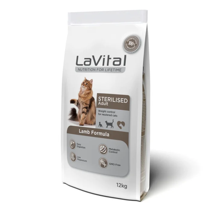 LaVital Kısırlaştırılmış Kuzu Etli Kedi Maması 12 Kg