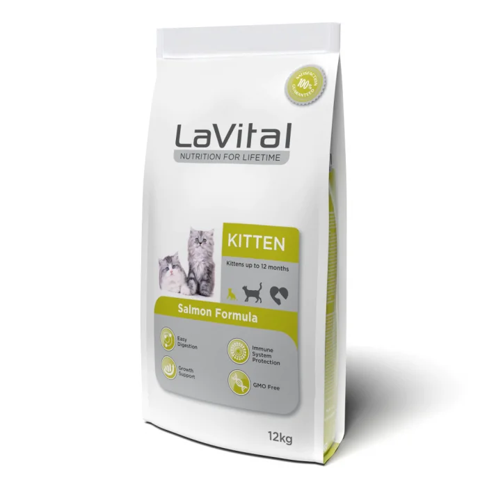 LaVital Kitten Yavru Somonlu Kedi Maması 12 Kg