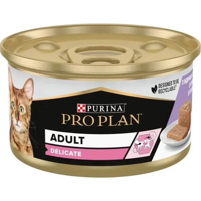 Pro Plan Delicate Hindili Yetişkin Konserve Kedi Maması 85 gr x 24 Adet