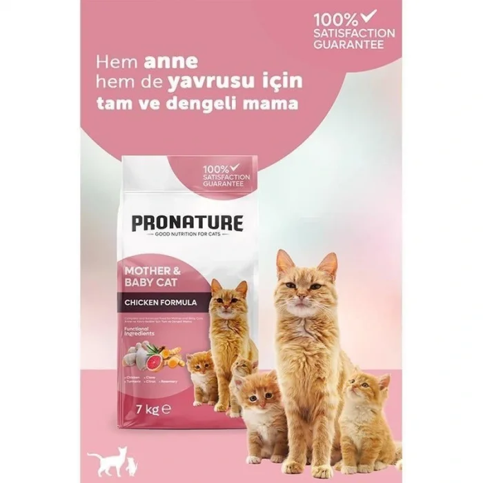 Pronature Mother & Baby Kedi Maması Tavuk Etli 7 KG