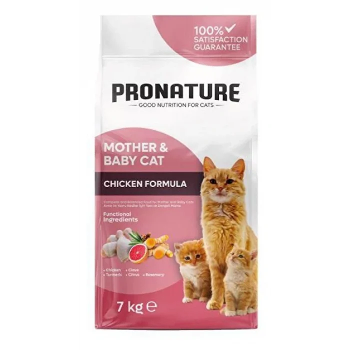 Pronature Mother & Baby Kedi Maması Tavuk Etli 7 KG