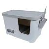 Moderna Casetta Kapalı Kedi Tuvaleti - Gri Beyaz 75.7 x 45 x 45 cm