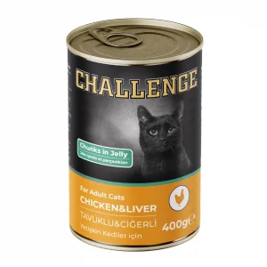 Challenge Tavuklu Ciğerli Yetişkin Kedi Konservesi 400 gr x 24 Adet