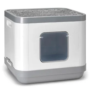 Moderna Cat Concept Tırmalamalı Kapalı Kedi Tuvaleti - Gri