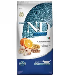 N&D Ocean Düşük Tahıllı Somonlu Kısırlaştırılmış Kedi Maması 10 Kg
