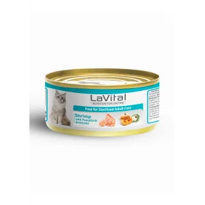 Lavital Karidesli, Balkabağı ve Enginarlı Sterilised Yetişkin Kedi Konservesi 85GR