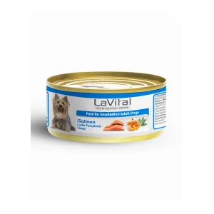 Lavital Somonlu, Balkabaklı ve Adaçaylı Mini Irk Yetişkin Köpek Konservesi 85GR