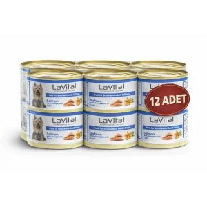Lavital Somonlu, Balkabaklı ve Adaçaylı Mini Irk Yetişkin Köpek Konservesi 85GR X 12 ADET