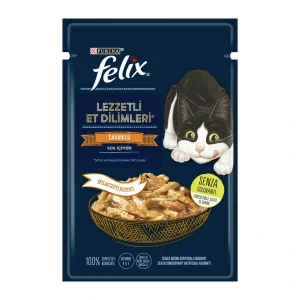 Felix Lezzetli Et Dilimleri Tavuklu Kedi Yaş Maması 80 gr x 26 Adet