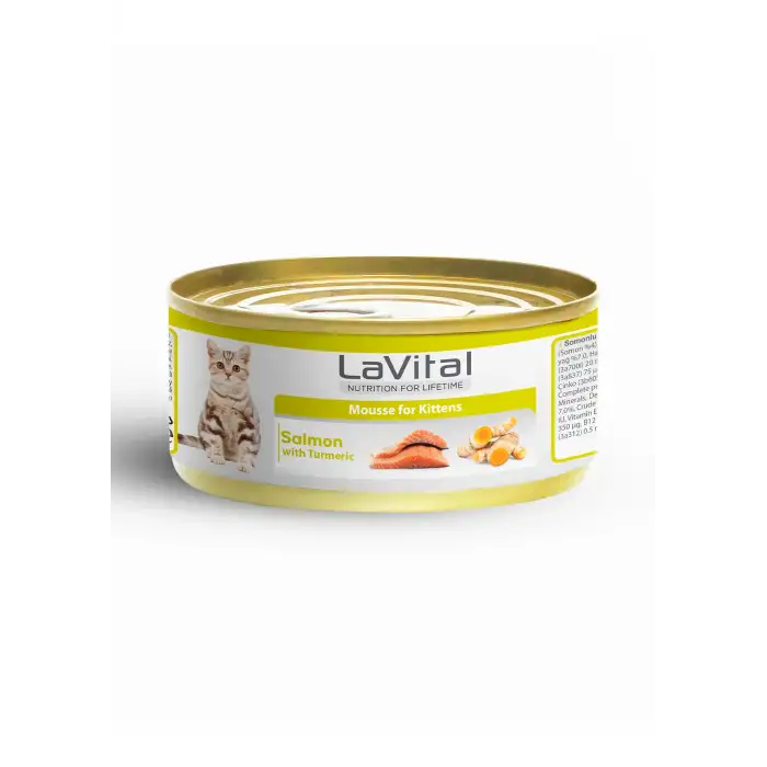 Lavital Somonlu ve Zerdeçallı Yavru Kedi Konservesi 85GR X 12 ADET