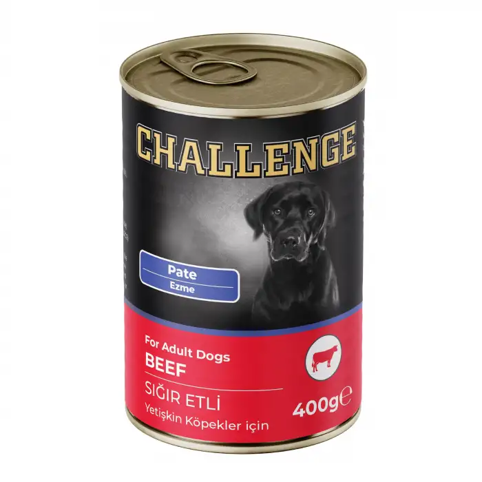 Challenge Pate Sığır Etli Yetişkin Köpek Konservesi 400 gr x 24 Adet