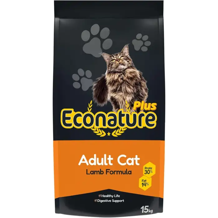 Econature Kuzu Etli Yetişkin Kedi Maması 15 KG