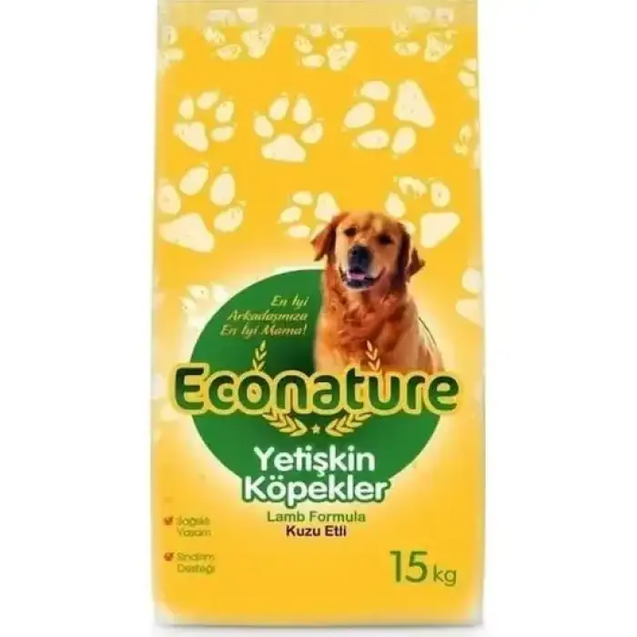 Econature Kuzu Etli Yetişkin Köpek Maması 15 KG