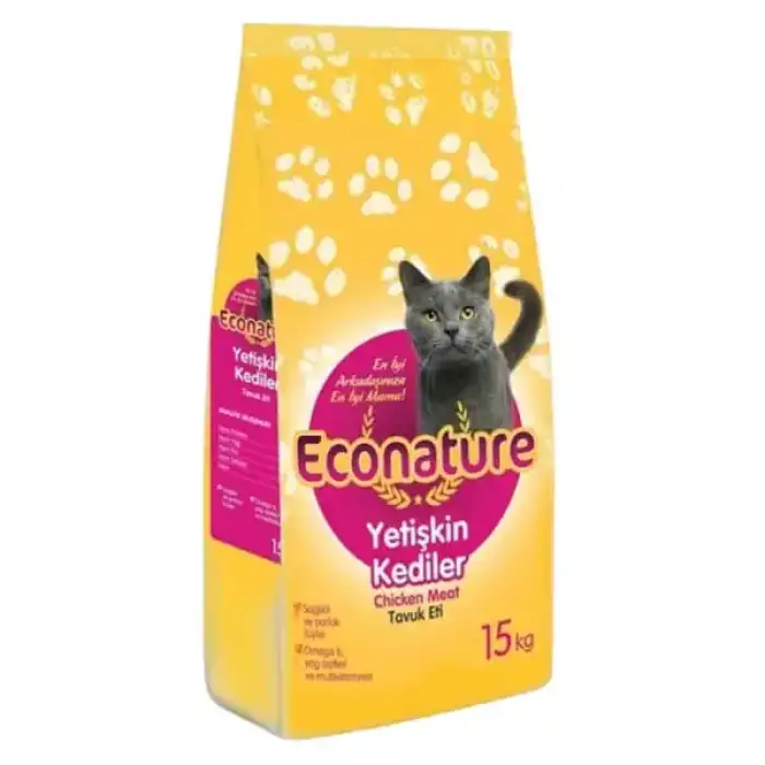 Econature Tavuklu Yetişkin Kedi Maması 15 KG