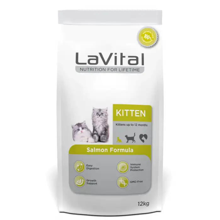 LaVital Kitten Yavru Somonlu Kedi Maması 12 Kg