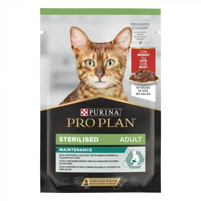 Pro Plan Sterilised Pouch Sığır Etli Kısırlaştırılmış Kedi Konservesi 85Gr x 26 Adet