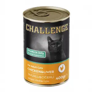 Challenge Tavuklu Ciğerli Yetişkin Kedi Konservesi 400 gr