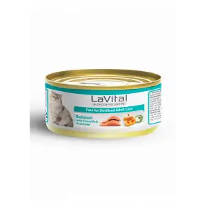 Lavital Somonlu, Balkabağı ve Enginarlı Sterilised Yetişkin Kedi Konservesi 85GR