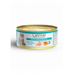 Lavital Karidesli, Balkabağı ve Enginarlı Sterilised Yetişkin Kedi Konservesi 85GR