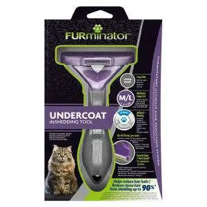 Furminator Kedi Tarağı - Uzun Tüylü Kediler için - L