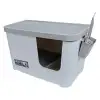 Moderna Casetta Kapalı Kedi Tuvaleti - Gri Beyaz 75.7 x 45 x 45 cm