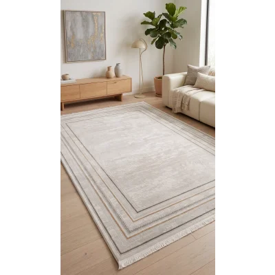 Evole 217B Modern Çerçeveli Gri Halı