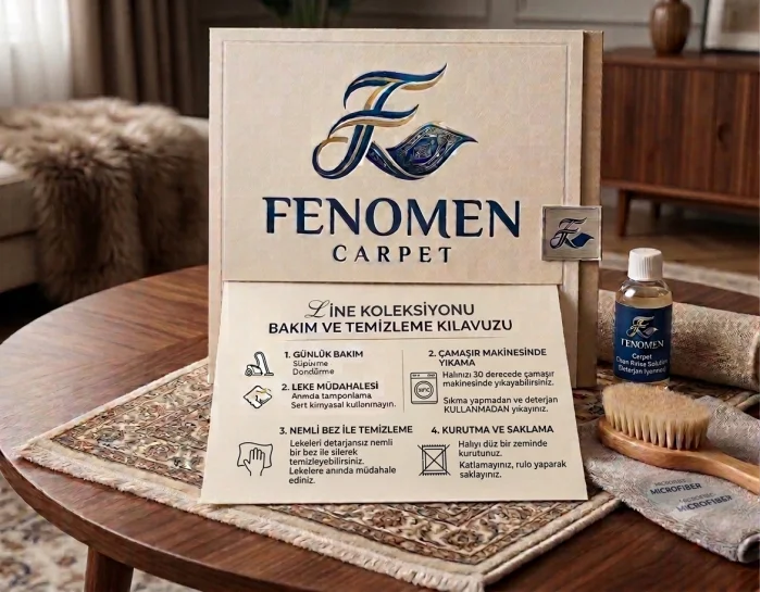 Fenomen Carpet Line Koleksiyonu Kolay Temizlenebilir İpek Bambu Halı