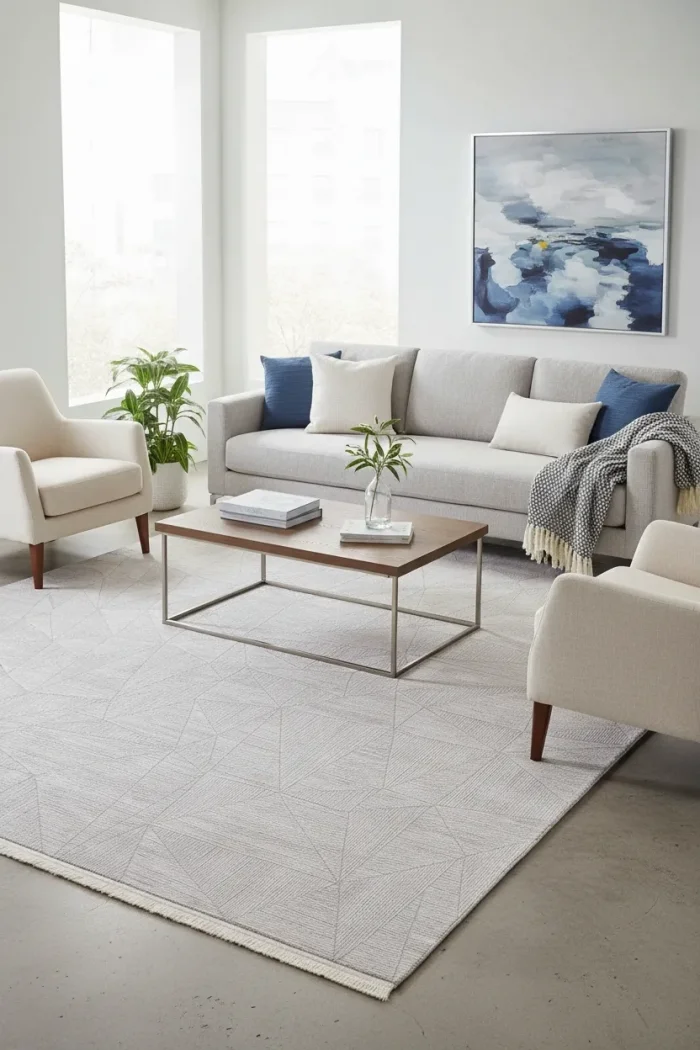 Fenomen Carpet Line Koleksiyonu Kolay Temizlenebilir İpek Bambu Halı
