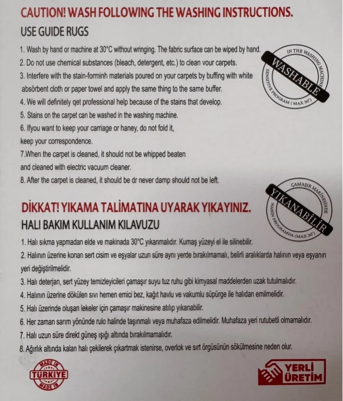 Fenomen Carpet Rainbow Koleksiyonu Kolay Temizlenebilir İpek Bambu Halı 2410