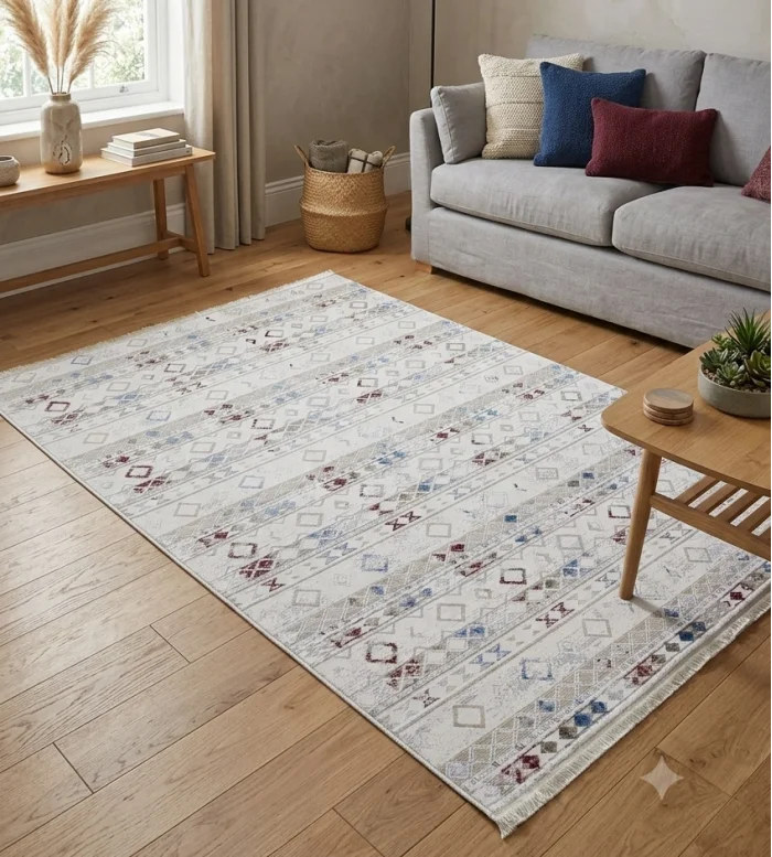 Fenomen Carpet Rainbow Kolay Temizlenebilir İpek Bambu Halı