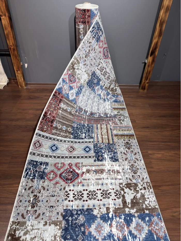 Fenomen Carpet Sarar Etnik Desenli Kaymaz Yolluk