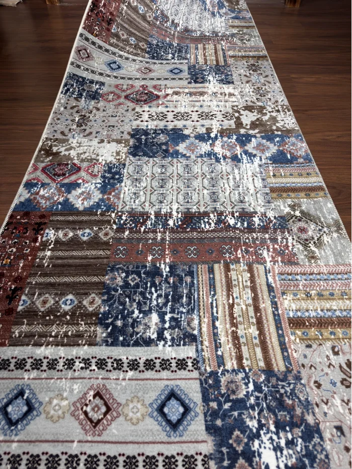 Fenomen Carpet Sarar Etnik Desenli Kaymaz Yolluk