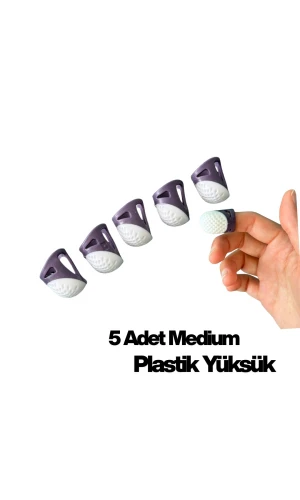 5 Adet Medium İğne Batmaz Plastik Yüksük