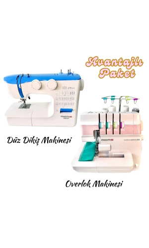 Acme Düz Dikiş Makinesi ve Overlok Makinesi- Avantajlı Paket