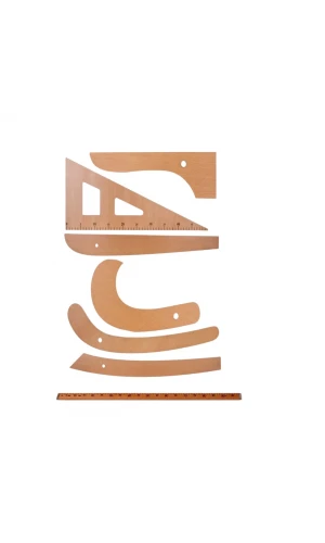 7 Parça Terzi Modelist Tekstil Cetvel Riga Gönye Takımı